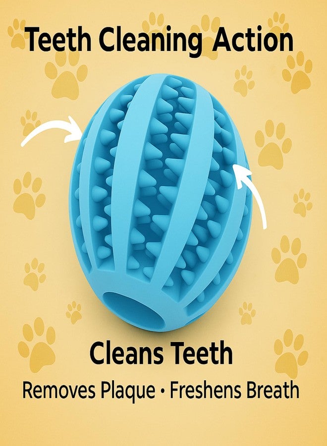 PRIMEWAVE Durable Rubber Ball Dog Toy – Chew-Resistant, Bouncy & Safe | 7cm Interactive Pet Play Ball for Medium & Small Dogs | Color Blue - Image 4